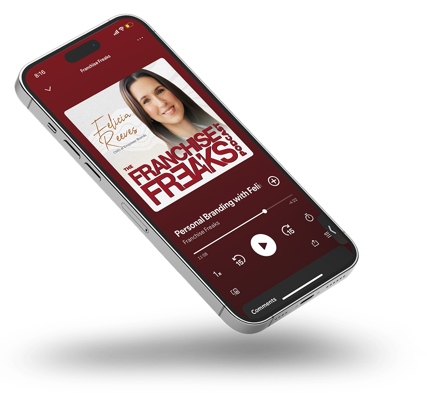 Floating Phone with Podcast playing