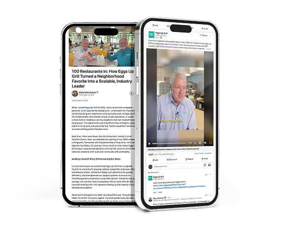 Two Phones Showing social impact of campaigns