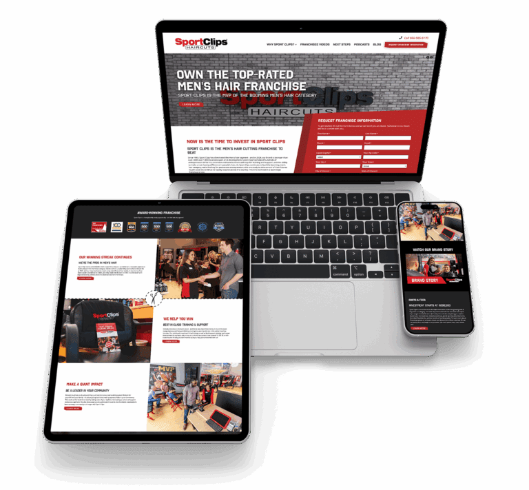 Sport Clips Multi-Device Screenpages
